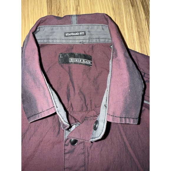 Buckle Black Label Men's Large‎ Button Up Long Sleeve Shirt Button Snap - Picture 5 of 5